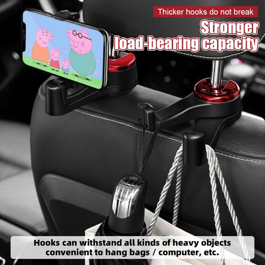 2 in 1 Car Headrest Hook with Phone Holder - Premium  from Shoponeer - Just $10.49! Shop now at Shoponeer