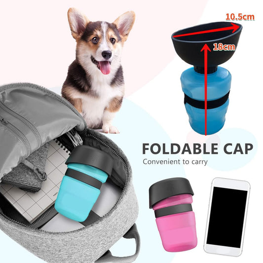2-in-1 Foldable Bowl Portable Dog Water Bottle